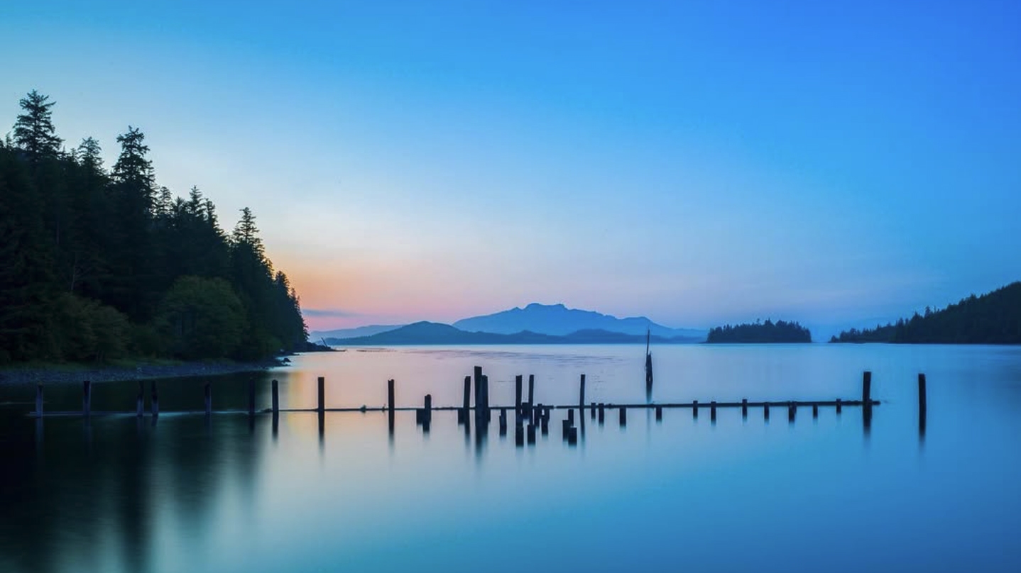 Looking out over the water