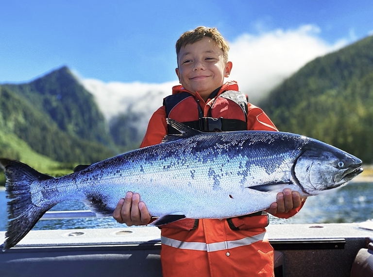 Small boy with a GIANT fish