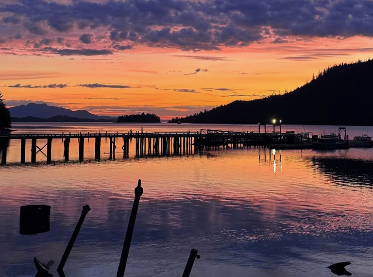 The dock at sunset
