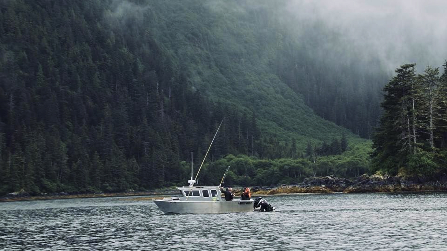 Fishing boat on the water in Alaska.